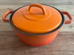 Gietijzeren braadpan oranje 24 cm, Zo goed als nieuw, Ophalen