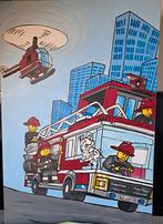 Lego Schilderij Brandweer - 75x115cm, Kinderen en Baby's, Speelgoed | Duplo en Lego, Ophalen