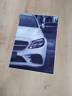 Canvas poster Mercedes zwart wit, Minder dan 50 cm, Nieuw, Foto of Poster, Minder dan 50 cm