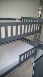 Mooie grijze hoogslaper stappen bed  zonder matras, Ophalen of Verzenden, Zo goed als nieuw