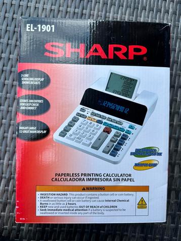 Sharp EL-1901 calculator / rekenmachine - zo goed als nieuw beschikbaar voor biedingen