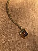 Ketting met Rookkwarts pendant, Ophalen of Verzenden, Zo goed als nieuw, Bruin