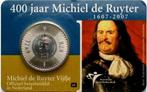 Nederland Michiel de Ruyter € 5.00 ZILVEREN COINCARDMUNT unc, Ophalen of Verzenden, Koningin Beatrix, Losse munt