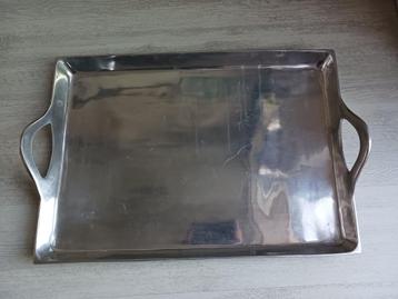 Gegoten aluminium dienblad met handvat 60x42,5 cm. beschikbaar voor biedingen