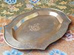 Mooi antiek Chinees dienblad van bewerkt koper 38,2 cm., Antiek en Kunst, Ophalen of Verzenden