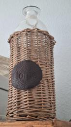 Decoratieve glazen fles met rieten omhulsel, Ophalen, Overige kleuren, 50 tot 75 cm, Glas