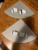 Hoekplanken glas met ophangsysteem, Ophalen of Verzenden, Gebruikt