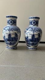 Delfts blauw vaasjes 27 cm, Antiek en Kunst, Ophalen of Verzenden