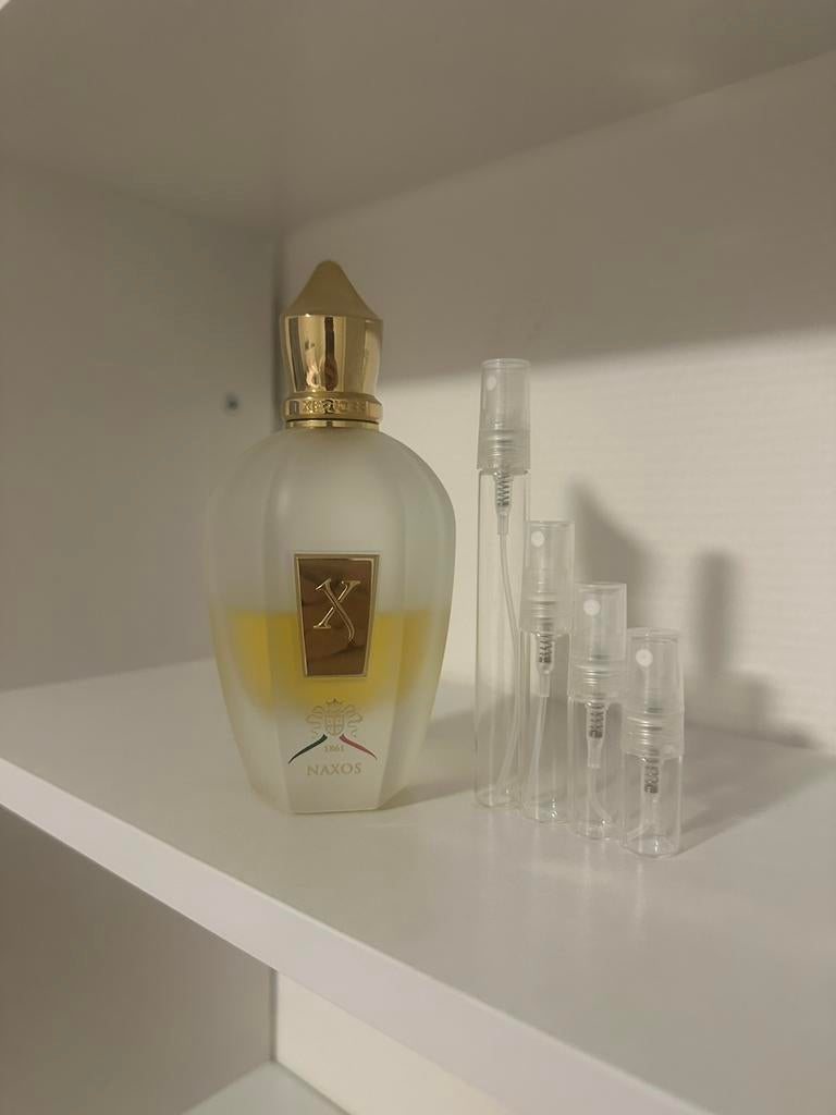 Xerjoff Naxos parfum sample/decant, Ophalen, Zo goed als nieuw