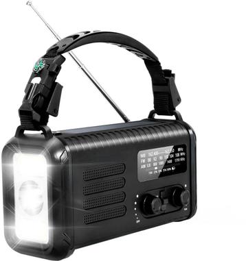 Noodradio - 20.000 mAh - Zonnepaneel - Zwengel - Zaklamp beschikbaar voor biedingen