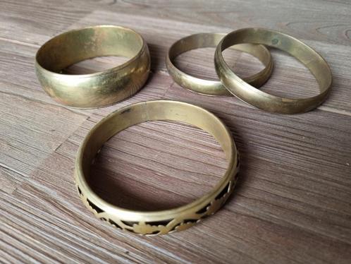 Prachtige Set : 4 Prachtige Vintage Koper Messing Armbanden, Sieraden, Tassen en Uiterlijk, Antieke sieraden, Armband, Koper, Verzenden