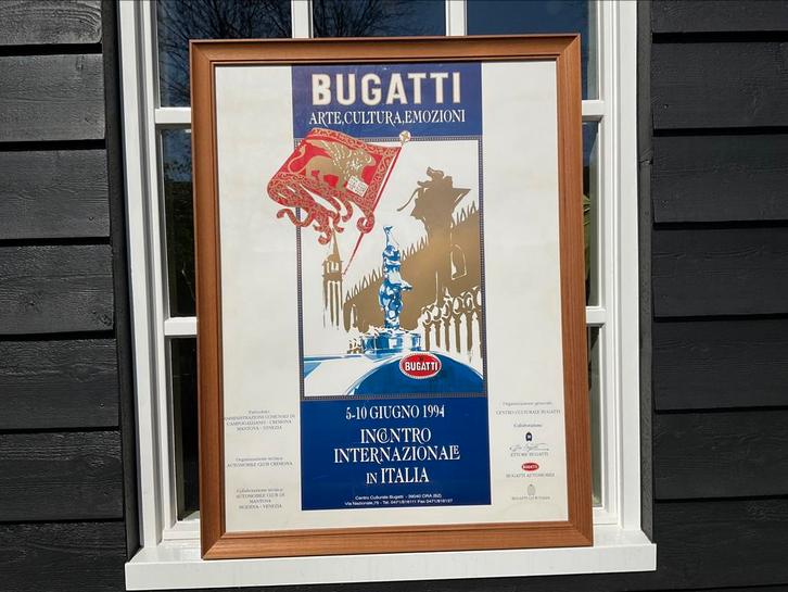 Bugatti Rally Poster origineel en uit Italië, Verzamelen, Posters, Ophalen of Verzenden