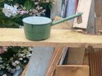 Groene Emaille Steelpan - Vintage Keukenaccessoire, Ophalen of Verzenden