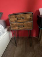 Vintage Ladekastje met Metalen Frame, Ophalen, Gebruikt, Minder dan 45 cm, 55 tot 70 cm