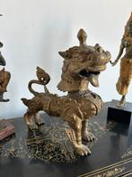 Mooie bronzen gevleugelde Chinese tempelbeschermer, Ophalen of Verzenden