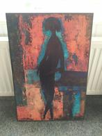 Print op hardboard/hout 'Nu au piano' van Reuther, Antiek en Kunst, Ophalen of Verzenden