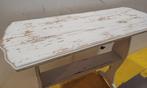 Witte bijzettafel - opknapper, Ophalen, Gebruikt, 75 cm of meer, 60 cm of meer