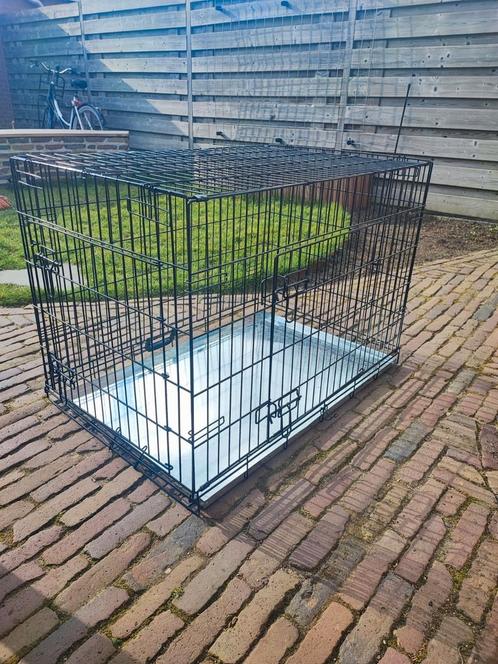 Beeztees - Hondenbench - Zwart - 91x61x66 cm -, Dieren en Toebehoren, Hondenhokken, Zo goed als nieuw, Minder dan 65 cm, Ophalen