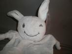 bambino/Evora konijn pop knuffel met knipoog grijs velours, Ophalen of Verzenden, Nieuw, Konijn