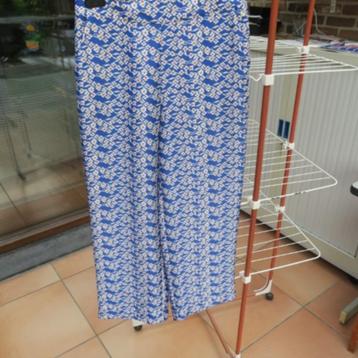 Losse broek nieuw blauw bloemenprint Terre bleue mt 36 beschikbaar voor biedingen