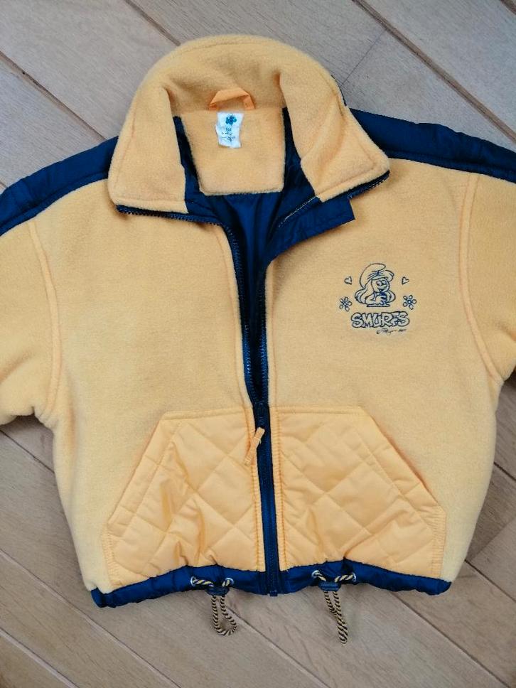 SMURFEN jas jack geel maat 104, Kinderen en Baby's, Kinderkleding | Maat 104, Zo goed als nieuw, Meisje, Jas, Ophalen of Verzenden