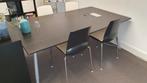 Tafel met 4 design stoelen, Huis en Inrichting, Tafels | Eettafels, Ophalen, Gebruikt, 100 tot 150 cm, 150 tot 200 cm
