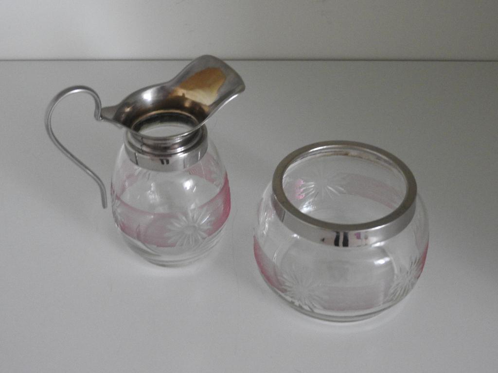Fraai Antieke setje van room kannetje en suikerschaaltje, Antiek en Kunst, Ophalen