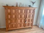 Eiken wandmeubel/knutselkast met reliëf, Ophalen, Gebruikt, 100 tot 150 cm, 150 tot 200 cm