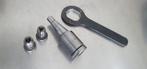 ISO30 autolock spantanghouder met 10 en 12mm spantangen, Ophalen, Gebruikt, Metaaldraaibank