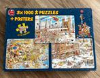 Jan van haasteren puzzels 3x1000 stukjes, Ophalen, Zo goed als nieuw