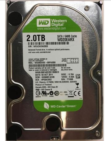 SSD SATA WD20EARX Western Digital harde schijf, geheugengroo beschikbaar voor biedingen