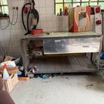 Verrijdbare Werkbank met Stalen Blad en uitschuifbare laden, Doe-het-zelf en Verbouw, Werkbanken, Ophalen of Verzenden, Gebruikt