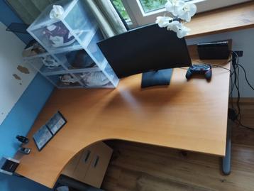 hoekburo ikea galant - afbeelding 1