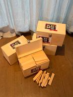 PlayBrix Houten Bouwstenen - 4 dozen (ca. 800 stuks) (Kapla), Ophalen of Verzenden, Gebruikt