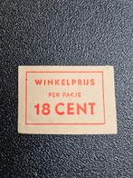 Luciferetiket Sluitzegel 18 cent, Verzamelen, Rookartikelen, Aanstekers en Luciferdoosjes, Ophalen of Verzenden, Gebruikt