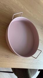 Roze lila metalen dienblad, Ophalen of Verzenden, Zo goed als nieuw, Rond, Metaal