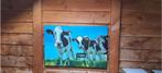 Canvas natuur koeien landschap tuin, Huis en Inrichting, Woonaccessoires | Schilderijen, Tekeningen en Foto's, Ophalen of Verzenden