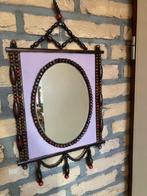 Hangspiegel met kralen, Huis en Inrichting, Woonaccessoires | Spiegels, Minder dan 50 cm, Ophalen of Verzenden, Zo goed als nieuw