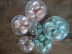 Kerstballen 42 stuks glas              roze en groen, Diversen, Kerst, Ophalen, Zo goed als nieuw