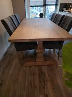 Massieve eiken kloostertafel - 220cm lang, Ophalen, 100 tot 150 cm, Eikenhout, 200 cm of meer