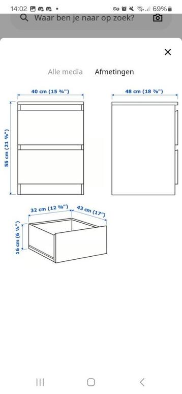 Ikea Malm Nachtkast - afbeelding 6