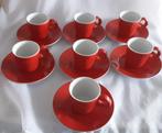 LAURENTIS kopjes met schoteltjes 7 stuks, rood (nr. 2), Overige materialen, Ophalen of Verzenden, Zo goed als nieuw, Overige stijlen