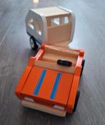 Houten Auto met Caravan Speelgoed, Ophalen of Verzenden, Gebruikt, Duw- of Trekspeelgoed