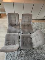 Eetkamer stoelen set 6 stuks! 4 grijze en 2 roze, Ophalen, Gebruikt, Vijf, Zes of meer stoelen, Modern