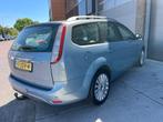 Ford Focus Wagon 1.8 Titanium/Cruise-c/Climate-c/Navi/PDC/Tr, 125 pk, Gebruikt, 4 cilinders, Blauw