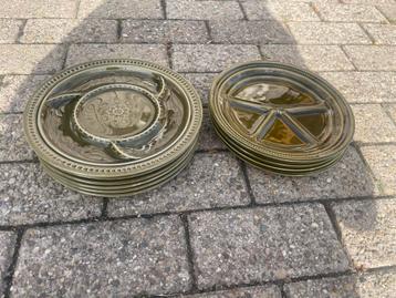 Vintage borden gourmet serveerborden groen beschikbaar voor biedingen