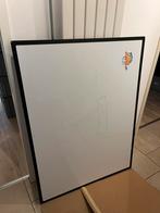 Whiteboard met zwart frame - magnetisch 90x120, Ophalen, Gebruikt, Magneetbord