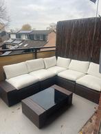 Luxe Wicker Loungeset met 6 zitplaatsen, Tuin en Terras, Gebruikt, 6 zitplaatsen, Ophalen of Verzenden, Loungeset