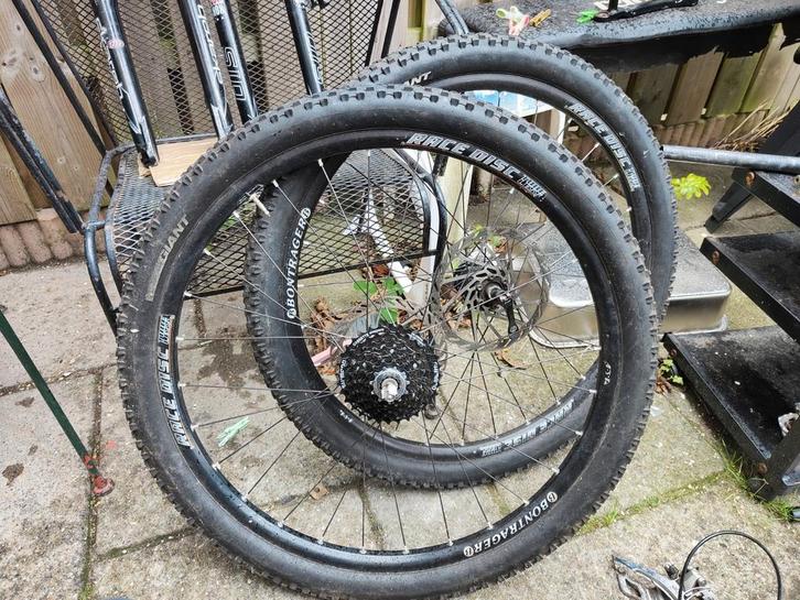 26inch mtb wielen bontracer Shimano hg cassette €25,-, Fietsen en Brommers, Fietsonderdelen, Gebruikt, Mountainbike, Wiel, Ophalen