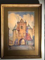 schilderij poort van Bergen op Zoom, Antiek en Kunst, Ophalen